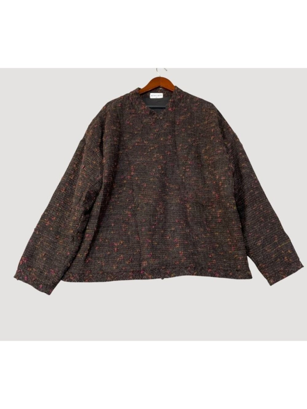 Vintage Allen Wah  Men's XL Multi Brown Lambswool Blend Tweed Sweater